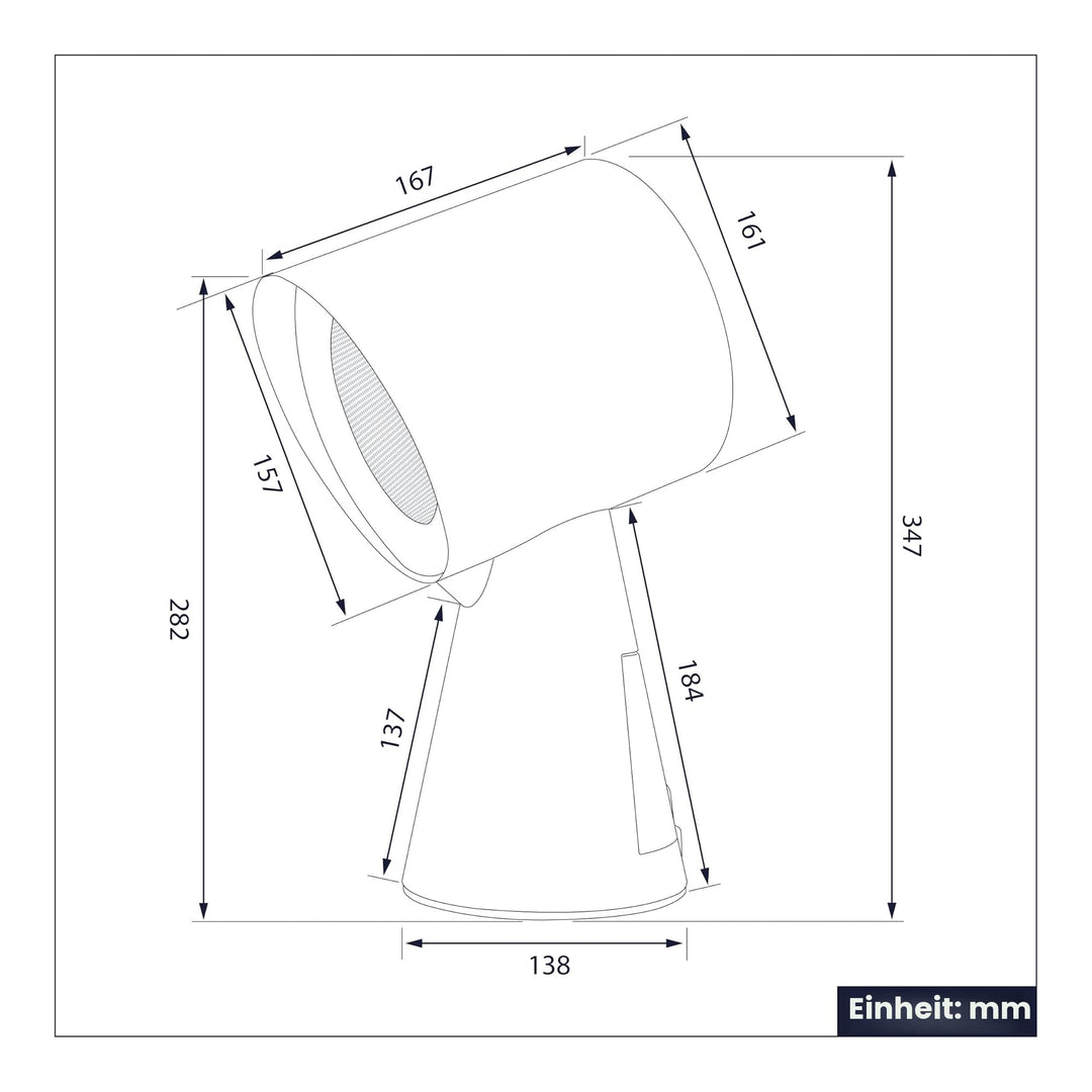 Mini Dunstabzugshaube mobil ohne Installation 2 Stufen ABS - Bild 2