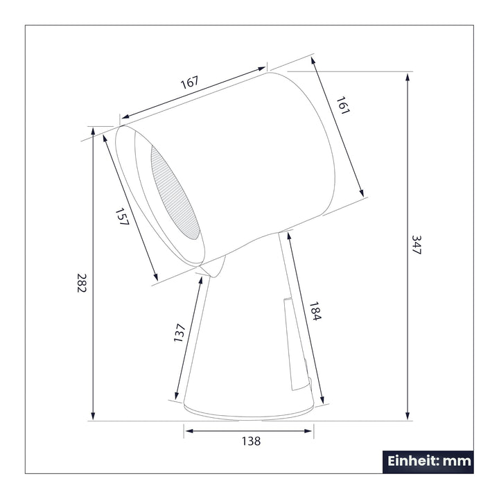Mini Dunstabzugshaube mobil ohne Installation 2 Stufen ABS - Bild 2