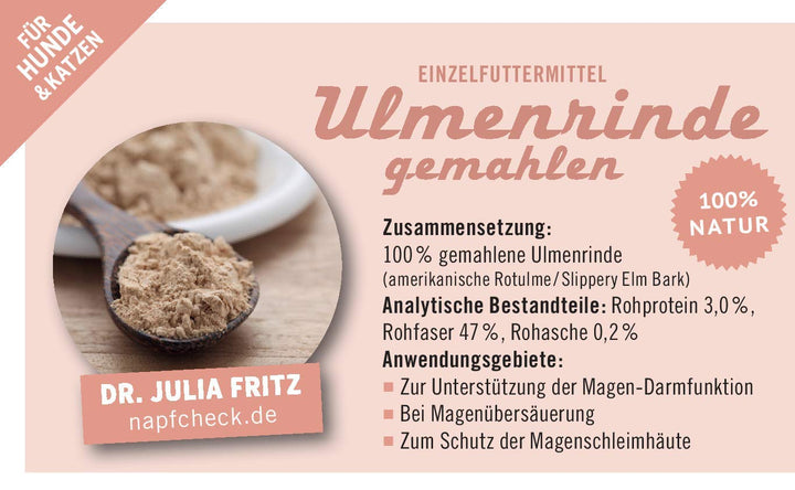 Ulmenrinde gemahlen für Hunde &amp; Katzen bei Sodbrennen 150 g - Bild 3