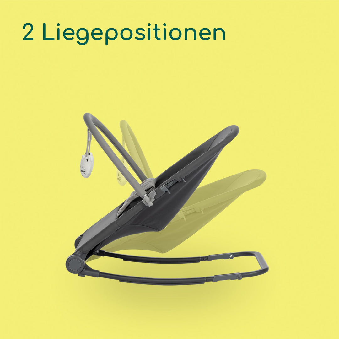 Babywippe klappbar 0–2 Jahre mit Spielbogen und 3-Punkt-Gurt - Bild 4