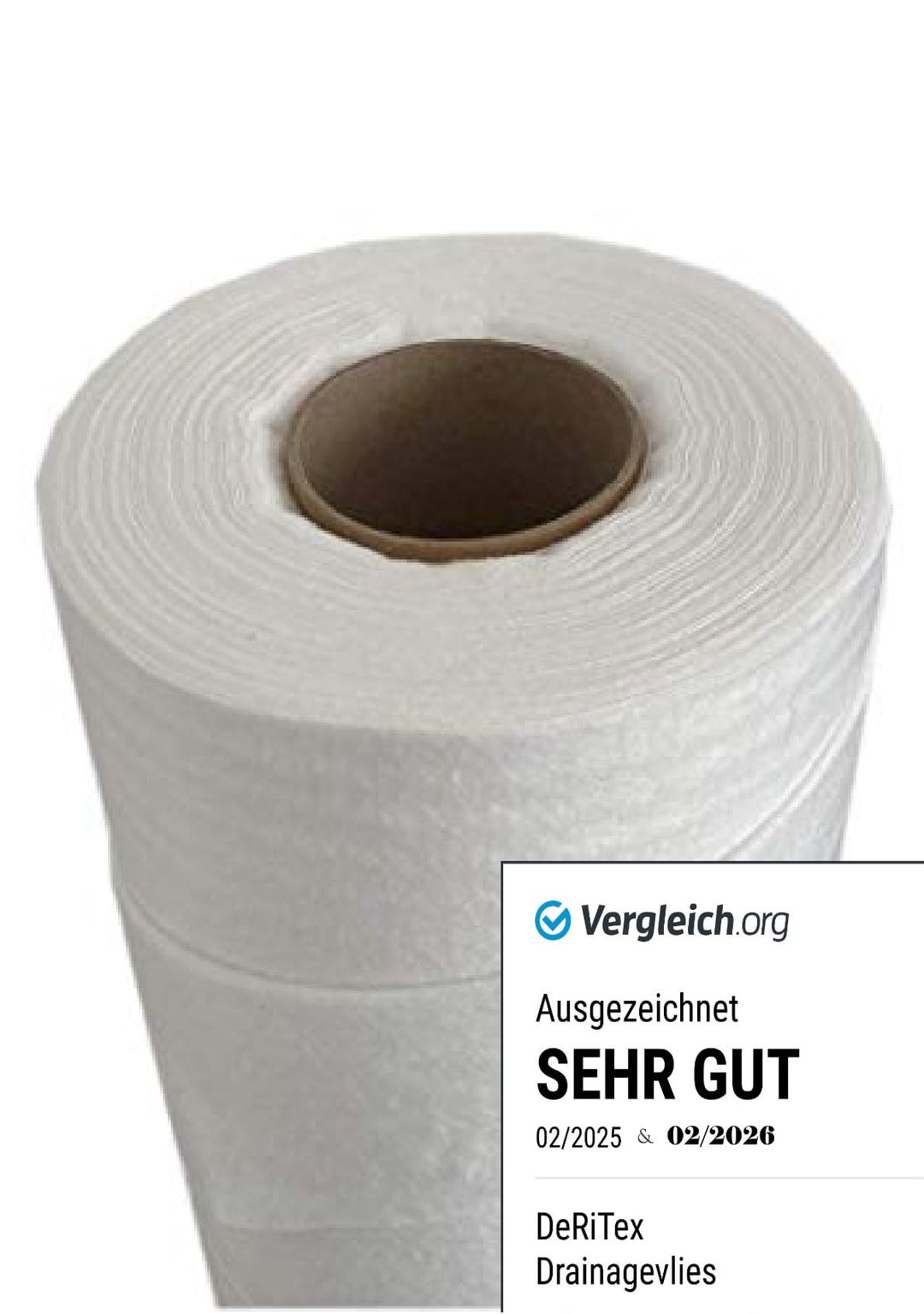 Drainagevlies Filtervlies 150g/m² Polyester Aussen 1m x 25m