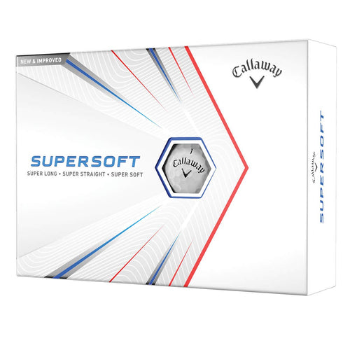 Golfbälle Supersoft 12er-Pack weiss mit HEX-Aerodynamik
