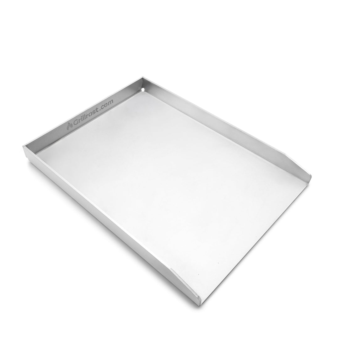 Edelstahl Grillplatte Plancha 40x30cm 4mm für Gas- und Holzkohlegrill - Bild 4