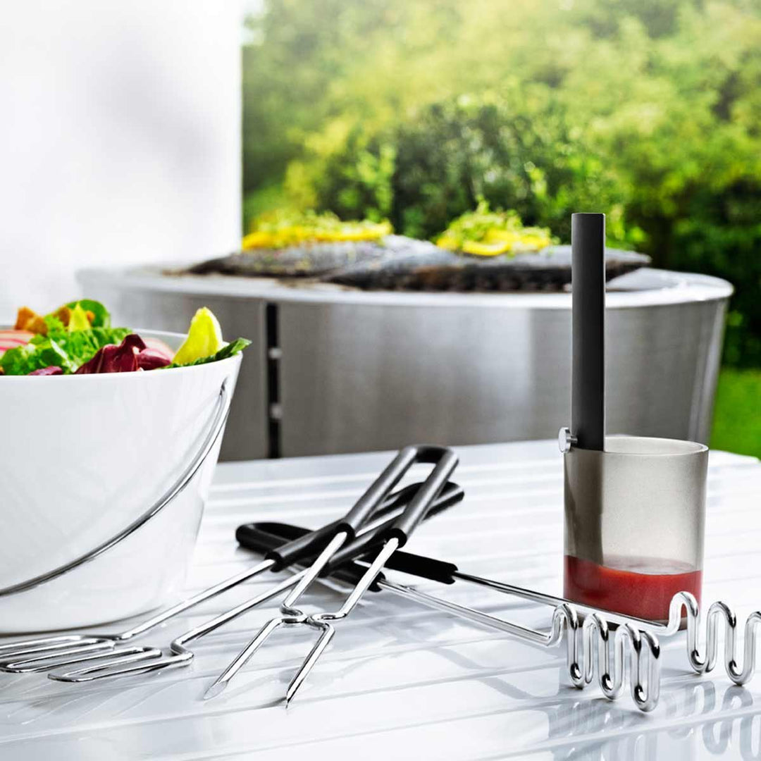 Grillgabel Edelstahl mit Silikongriff 40,6 cm für Grill - Bild 3