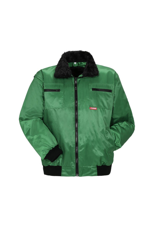 Arbeitsjacke 3-in-1 Kälteschutz Webpelz abnehmbar Grün XXL