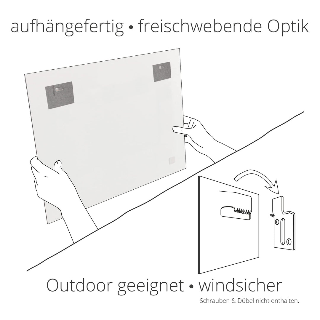 Wandbild Alu Verbundplatte 40x40 cm Klimt Bauerngarten Outdoor - Bild 4