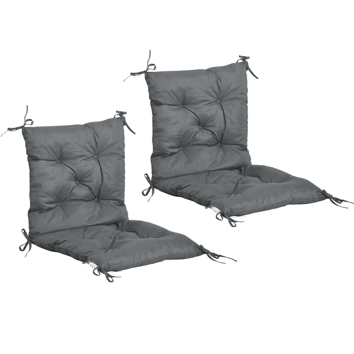 Sitzkissen 2er-Set mit Bindebändern wasserabweisend 98x50 cm