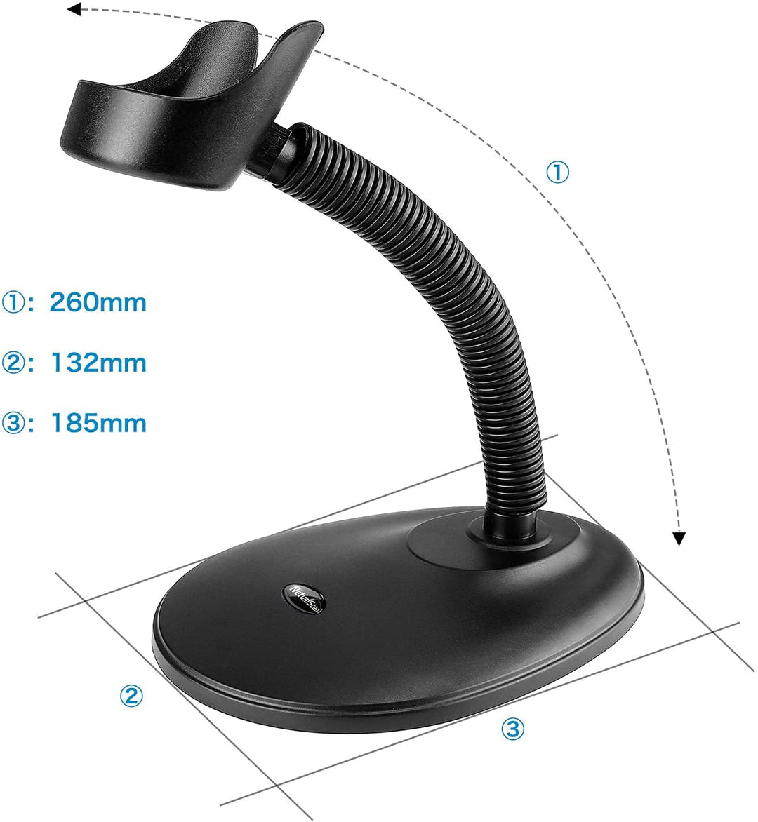 2D Barcode Scanner kabellos mit Ständer USB QR PDF417 Datenmatrix