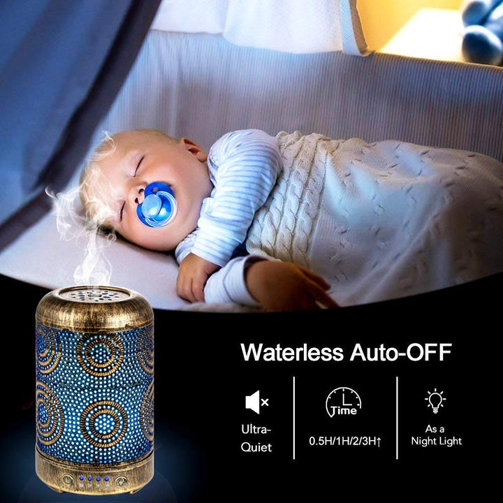 Aroma Diffuser Metall 100ml mit 7 LED-Farben und Timer - Bild 4
