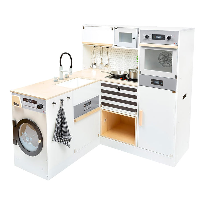 Kinderküche modular XL Holz mit Kücheninsel 3 Aufbauvarianten