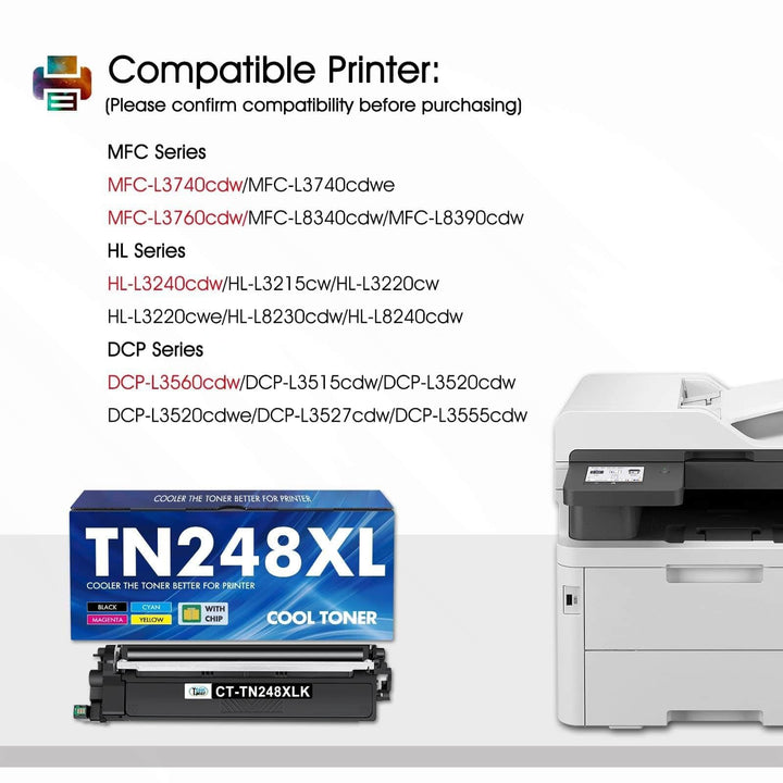 Toner 5er-Set XL kompatibel für Brother MFC DCP HL mit Chip - Bild 2