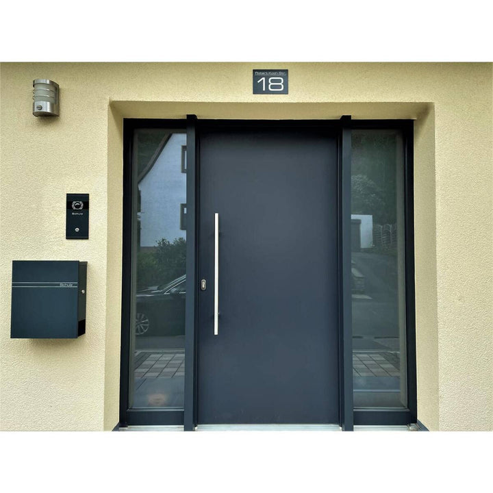Hausnummernschild mit Gravur Anthrazit-Grau 250x175 mm individuell - Bild 8