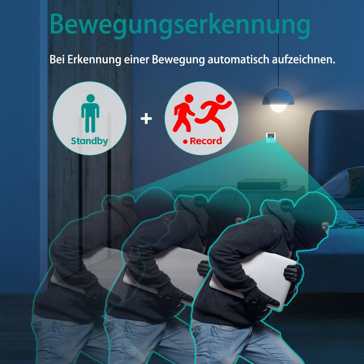 Mini-Überwachungskamera 1080P USB 64GB Speicher Nachtsicht Bewegungsmelder - Bild 4