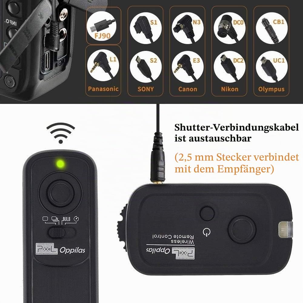 Funk-Fernauslöser Canon N3 2,4GHz 16 Kanäle 100m Reichweite - Bild 5