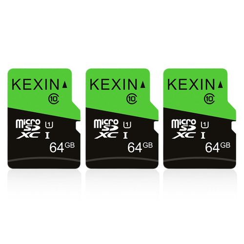 Micro SD Karte 64GB 3er-Pack UHS-I Class 10 mit Adapter