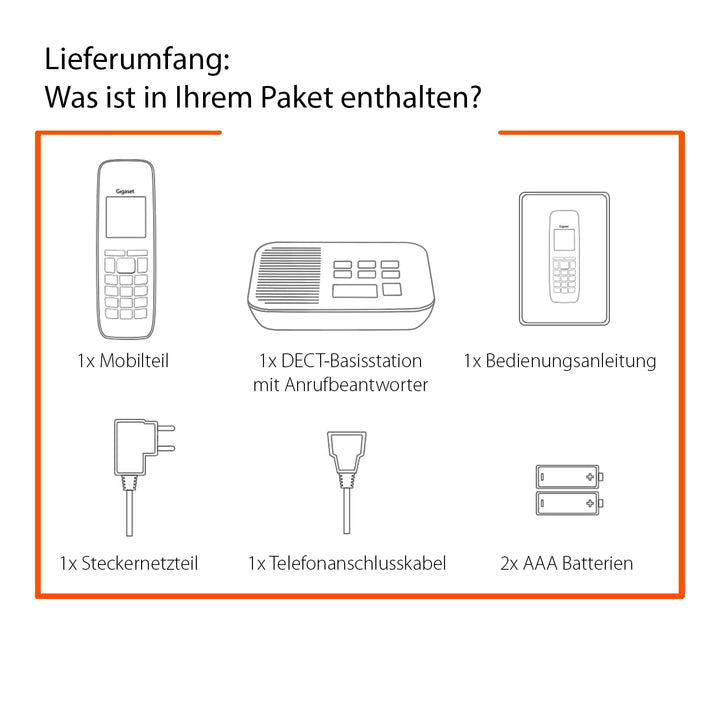 DECT-Telefon schnurlos mit Anrufbeantworter 2,2" Farbdisplay titan-schwarz - Bild 6