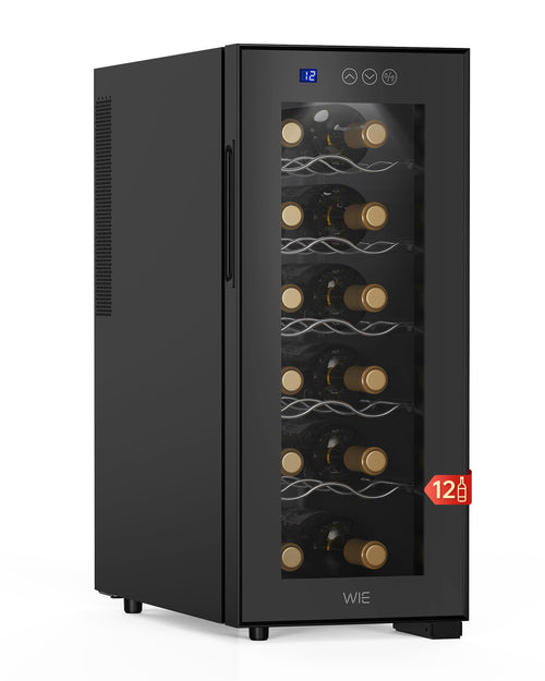 Weinkühlschrank 33 L 12 Flaschen thermoelektrisch mit Glastür