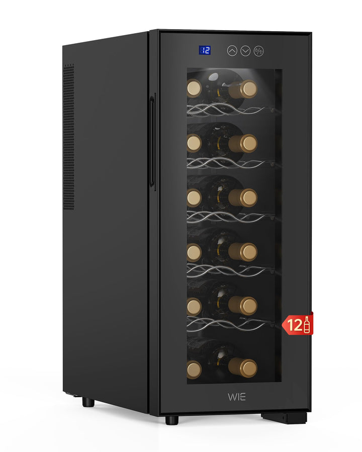 Weinkühlschrank 33 L 12 Flaschen thermoelektrisch mit Glastür