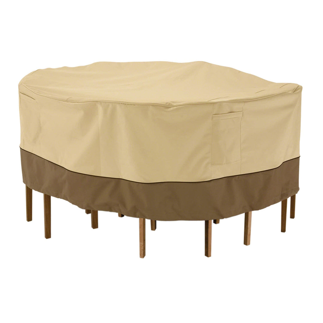 Gartenmöbel-Schutzhülle Rund 178x58 cm für Tisch mit 6 Stühlen