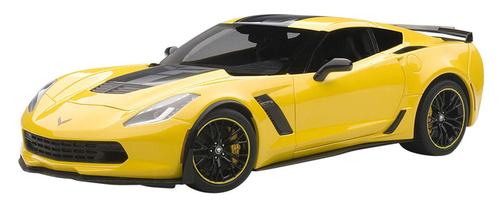 Modellauto Chevrolet Corvette C7 Z06 C7R 2015 Metall 1:18 gelb/schwarz