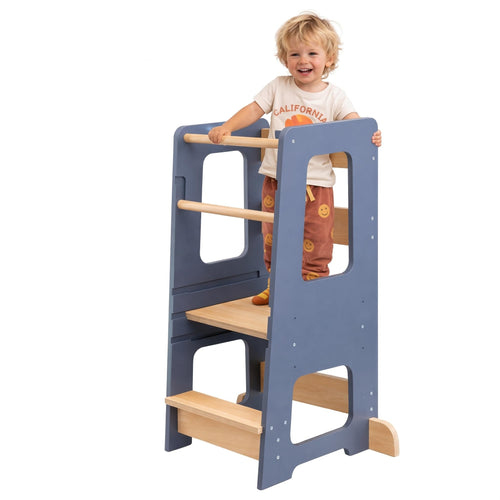 Lernturm Holz höhenverstellbar 3 Stufen Montessori ab 1 Jahr