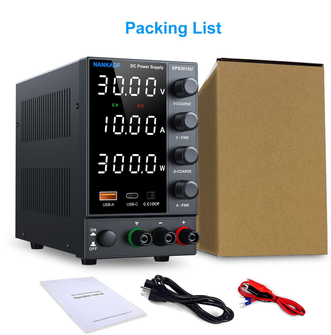 Labornetzgerät 30V 10A DC regelbar mit USB-A/USB-C Schnellladung - Bild 7