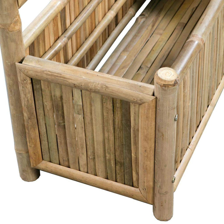 Pflanzkasten mit Bambus-Spalier 70x30x135 cm für Balkon und Garten - Bild 5