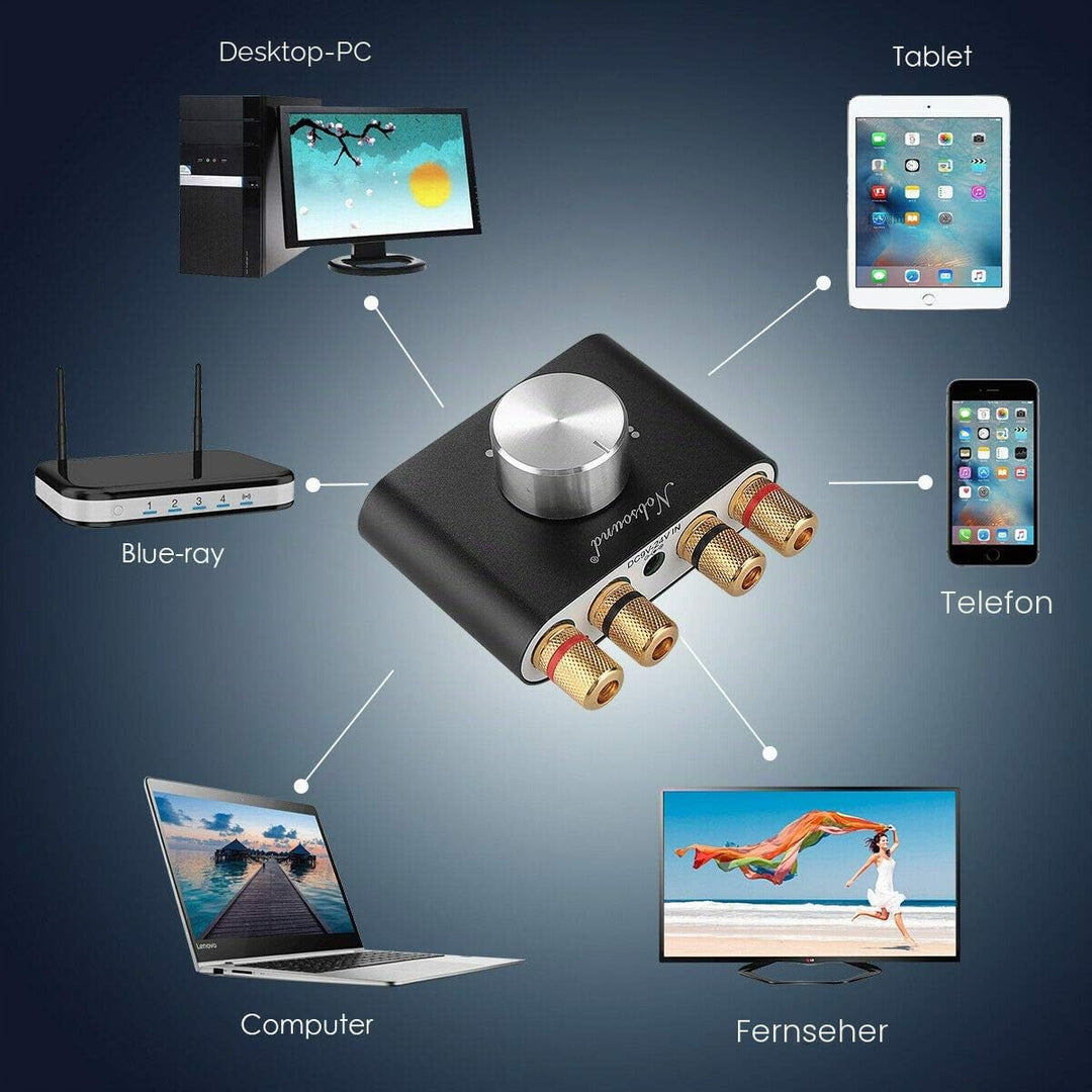 HiFi Stereo Verstärker Bluetooth 5.0 50W×2 2.0 Kanal mit Netzteil - Bild 7