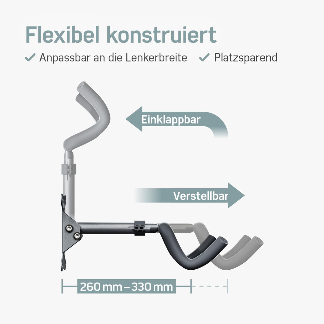 Fahrrad Wandhalterung klappbar Metall bis 20 kg alle Radtypen - Bild 5