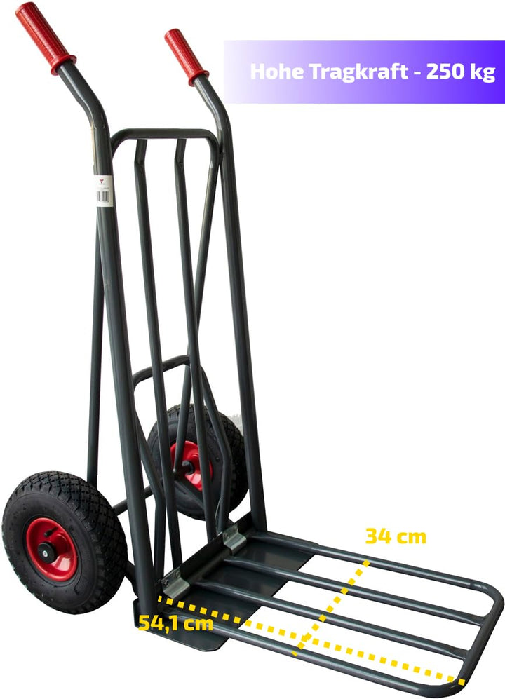 Sackkarre klappbar 250 kg mit Easy-Tip-Funktion und Lufträdern - Bild 6