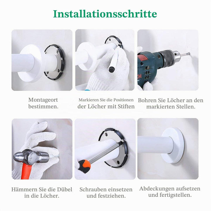 Haltegriff Bad &amp; Dusche Edelstahl/Nylon rutschfest 35 cm Weiss - Bild 8