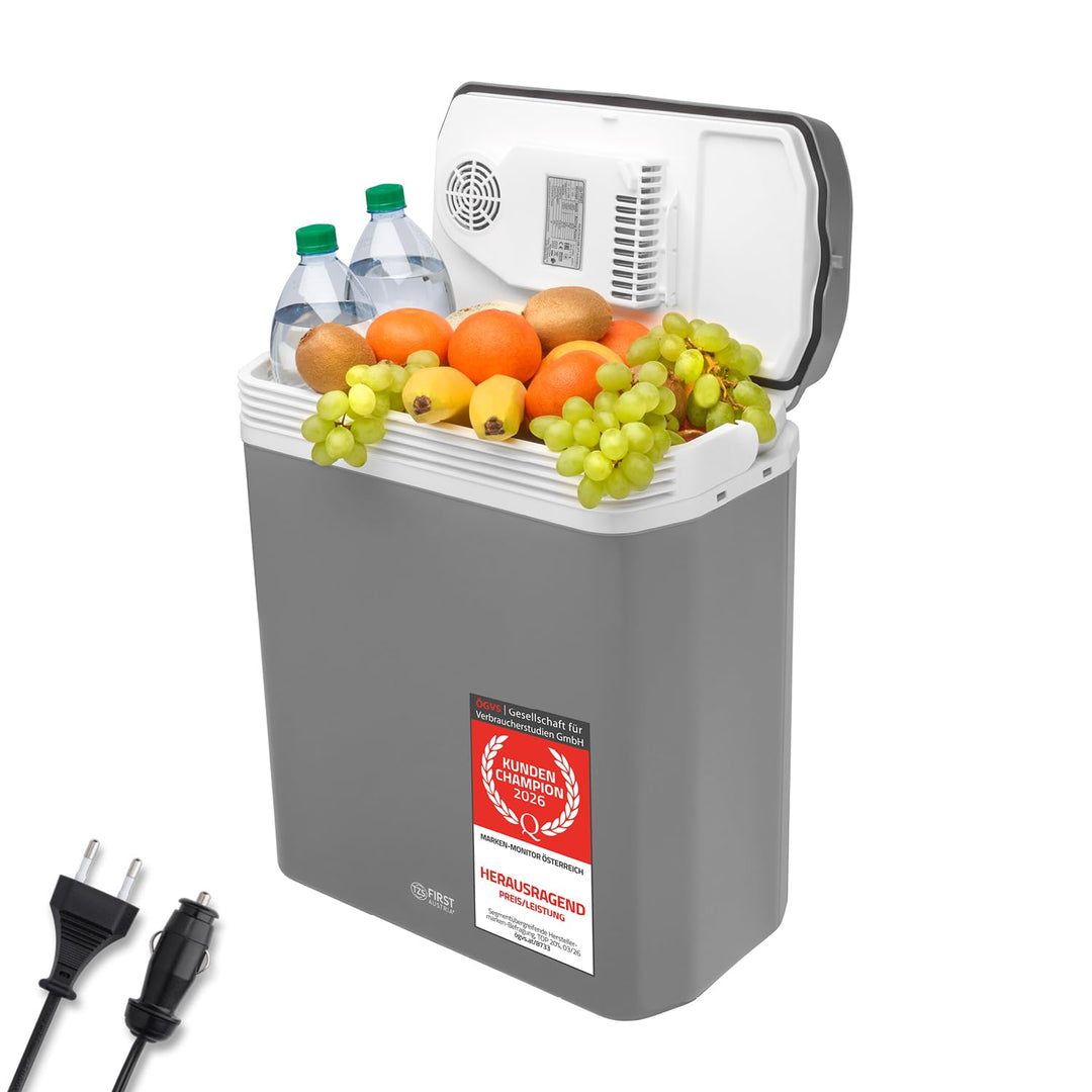 Elektrische Kühlbox 24L 12V/230V kühlend &amp; wärmend für Camping