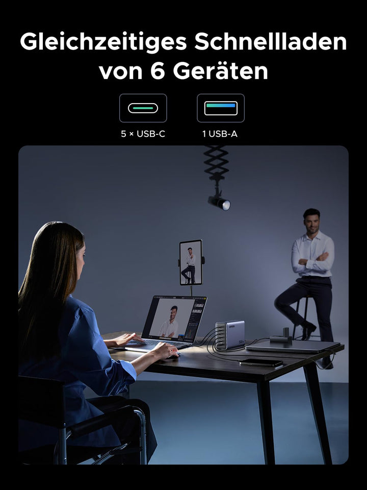USB-C Ladegerät 6-Port 500W GaN PD 3.1 240W Einzelport - Bild 3