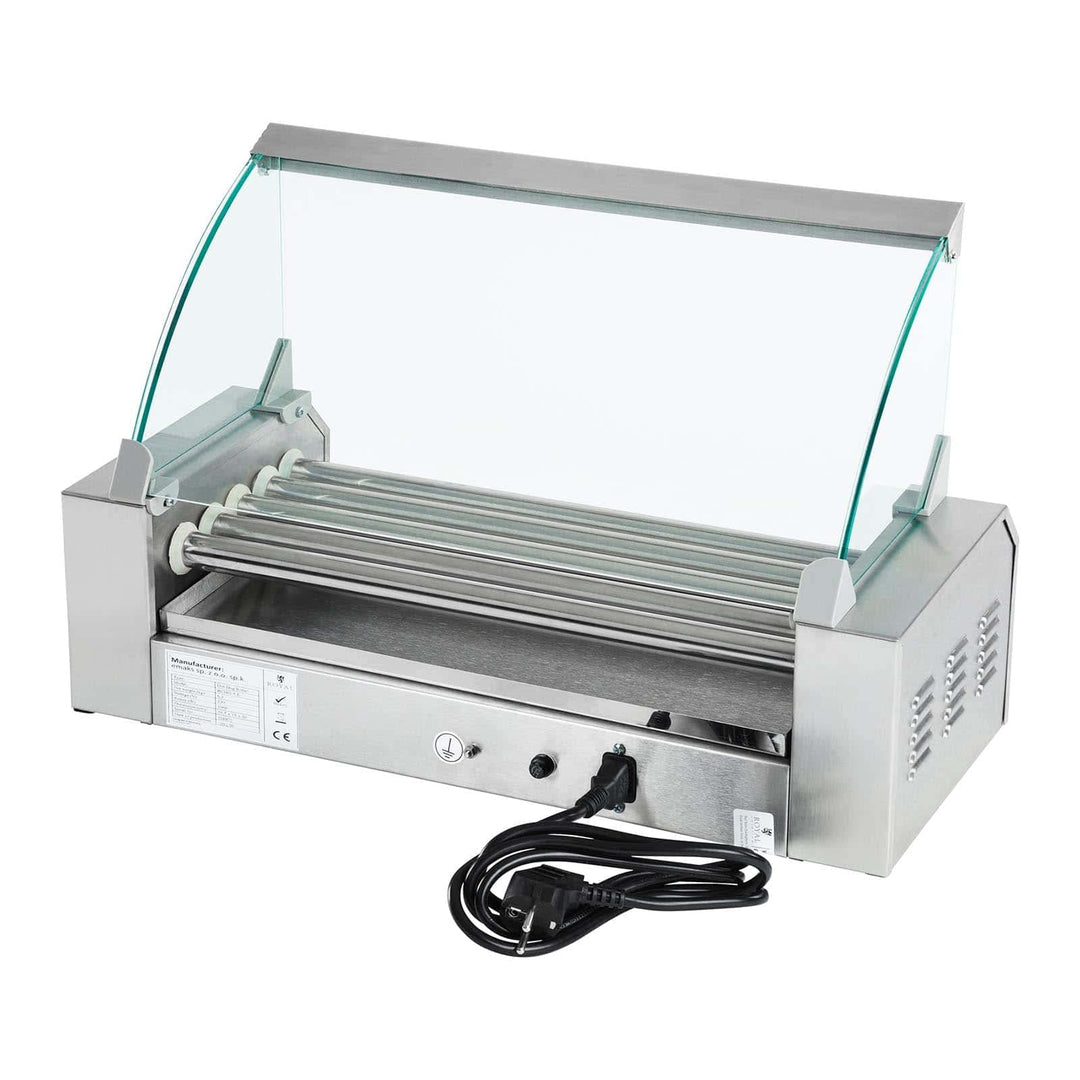 Hot Dog Grill Edelstahl 5 Rollen 8 Würstchen 850 W 2 Heizzonen - Bild 5