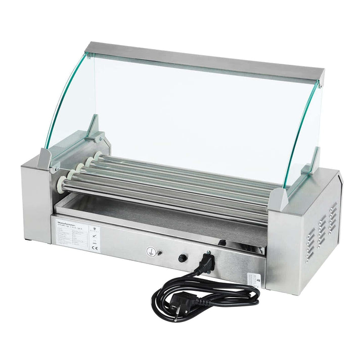 Hot Dog Grill Edelstahl 5 Rollen 8 Würstchen 850 W 2 Heizzonen - Bild 5