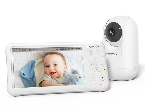 Babyphone mit Kamera 5 Zoll 1080P HD ohne WLAN 360° Nachtsicht