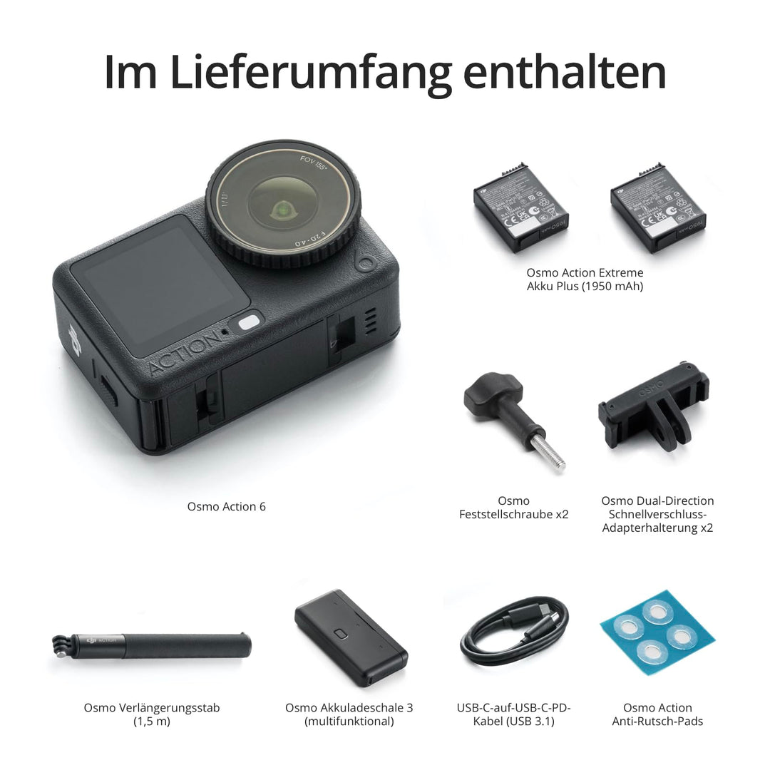 Action-Cam 8K 1/1.1-Zoll-Sensor variable Blende 2 Akkus Wasserdicht - Bild 10