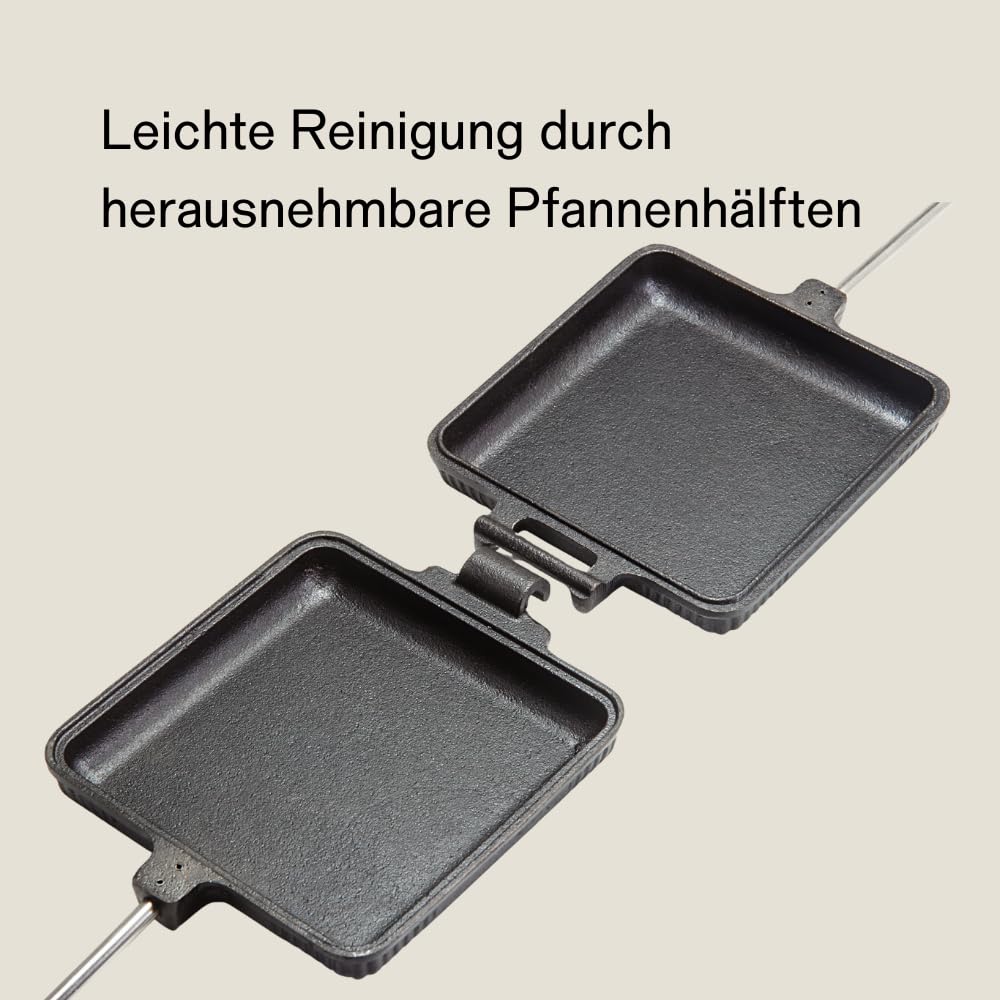 Sandwicheisen Gusseisen für Grill, Lagerfeuer &amp; Camping - Bild 3