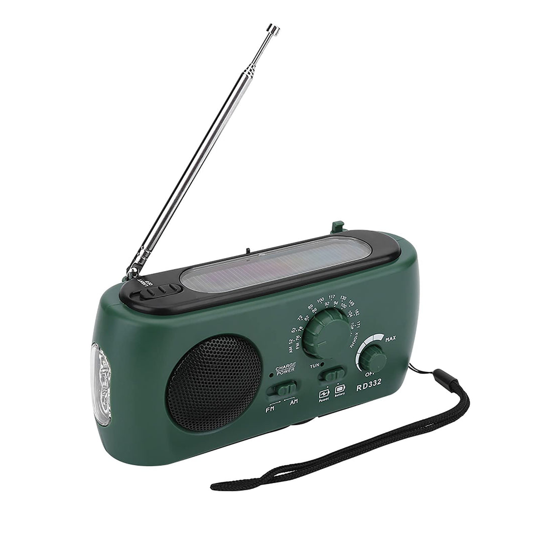 Notfallradio Solar Kurbel AM/FM mit LED-Taschenlampe und SOS-Alarm