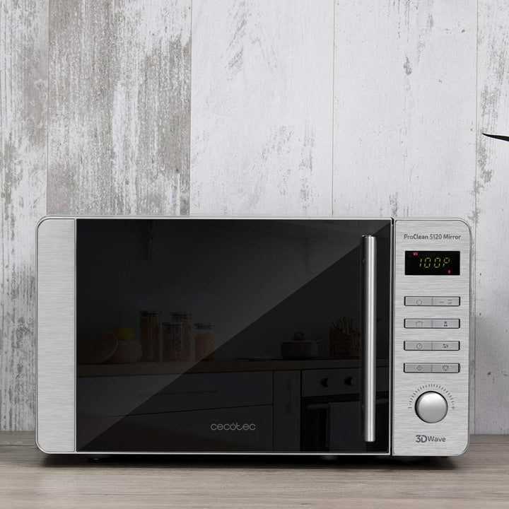 Mikrowelle mit Grill 20 L Edelstahl Spiegeltür 700 W / 800 W - Bild 3