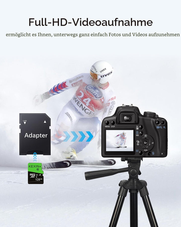 Micro SD Karte 128GB 3er-Pack A1 C10 U1 mit SD Adapter - Bild 5