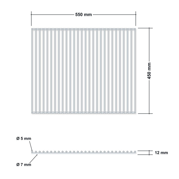 Grillrost Edelstahl AISI 304 rahmenlos 55x45 cm für Holzkohlegrill - Bild 5