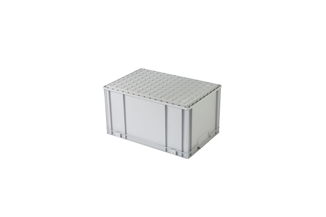 Transportbox Kunststoff 65L stapelbar mit Klappdeckel 600x400x335mm - Bild 4