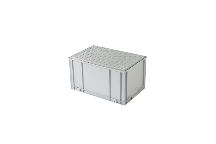 Transportbox Kunststoff 65L stapelbar mit Klappdeckel 600x400x335mm - Bild 4