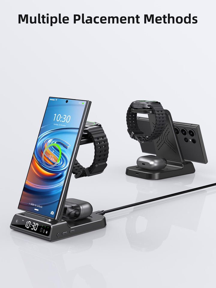 Kabelloses 3-in-1 Ladestation Samsung Galaxy Watch Buds Smartphone - Bild 6