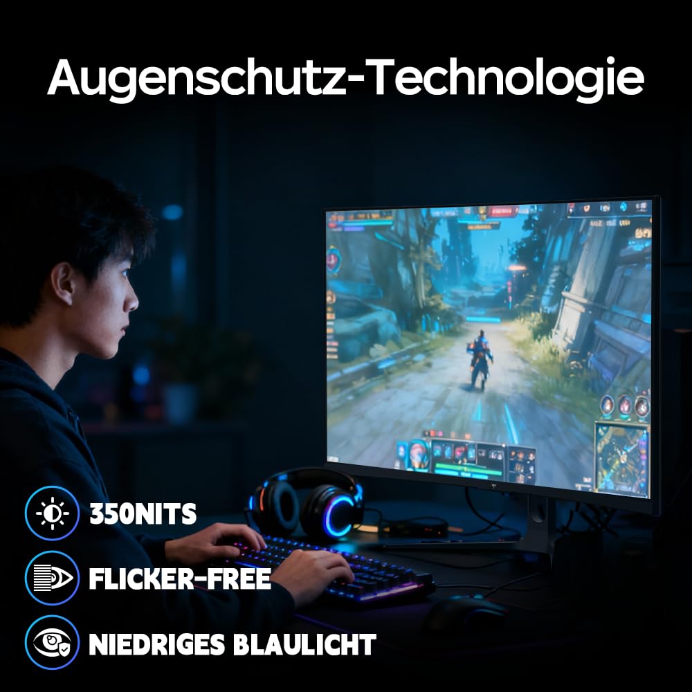 Curved Gaming Monitor 32 Zoll 240Hz VA-Panel FHD 1ms für E-Sport - Bild 8
