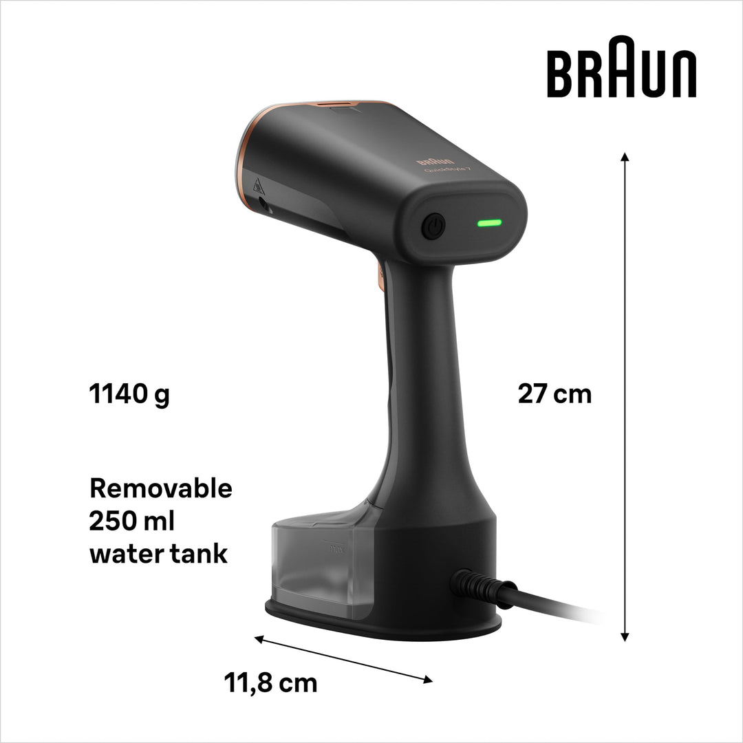 Dampfglätter 35 g/min 1600W mit 3D-Gleitbügelsohle Schwarz/Kupfer - Bild 3