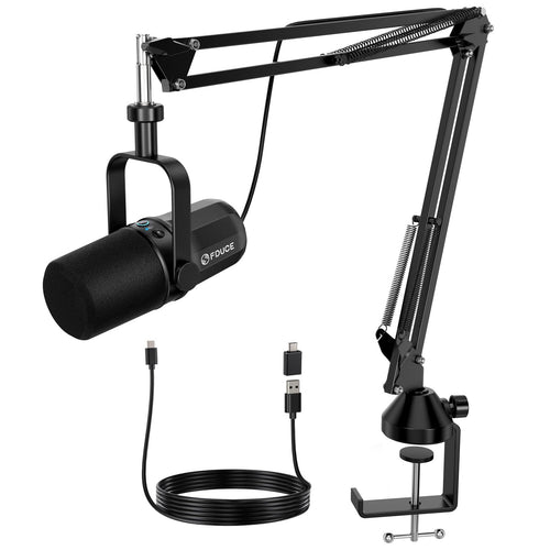 Dynamisches USB/XLR Mikrofon mit Arm für Podcast & Gaming