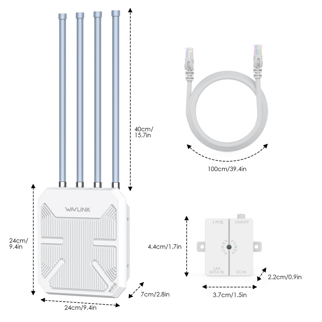Outdoor WLAN Repeater WiFi 6 AX3000 IP67 PoE bis 1 km Reichweite - Bild 7