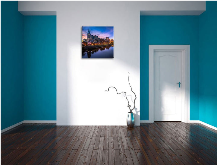 Leinwandbild Nashville Skyline Panorama quadratisch 70x70 cm - Bild 4